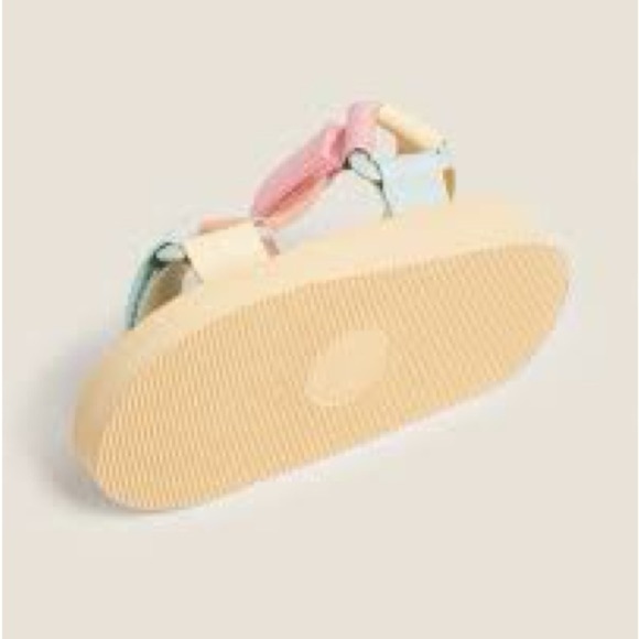 ZARA colorblock multicolor velcro strappy sandal - Picture 2 of 6